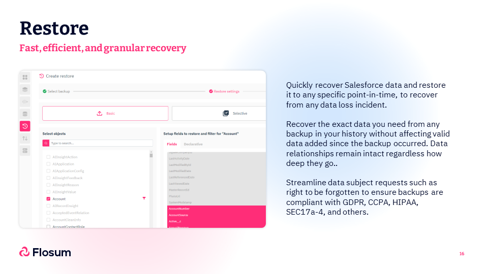 screenshot of Flosum Backup Solution